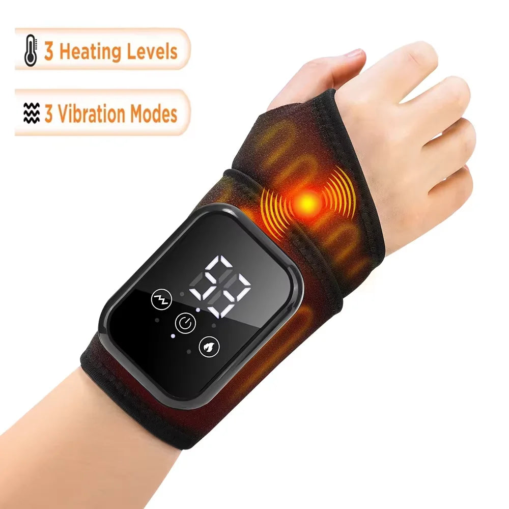 Electric Heating Wrist Guard 5 Levels Hot Compress Massage Wrist Brace Ankle Wrap Hand Foot Protector Rechargeable Wristband