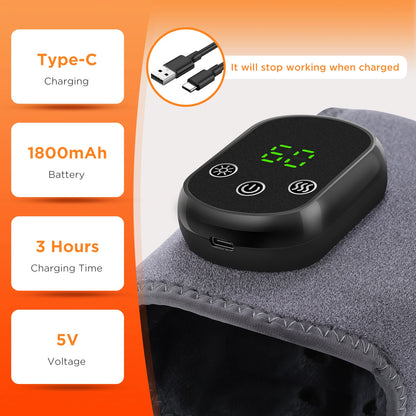 Electric Heating Wrist Guard 5 Levels Hot Compress Massage Wrist Brace Ankle Wrap Hand Foot Protector Rechargeable Wristband